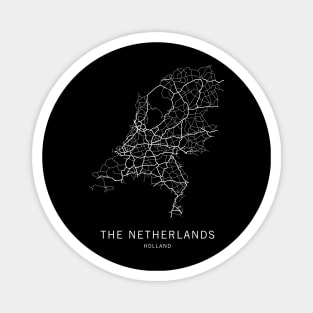 The Netherlands Road Map Magnet